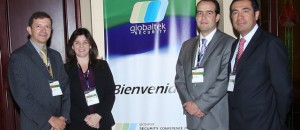 En la foto, de izquierda a derecha: Jaime Yory, Gerente de GLOBALTEK SECURITY; Liliana Perdomo, Inside Sales Caribbean & Spanish South America de WEBSENSE; Jaime Garcés, Channel Account Manager Caribbean & Spanish South America de WEBSENSE y Josue Ariza, Territory Manager Caribbean & Spanish South America de WEBSENSE.