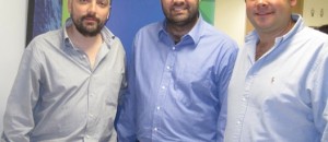En la foto de izquierda a derecha: Christian Plata, Ingeniero de Sistemas para Canales para el Norte de Latinoamérica; Marcio Moerbeck, Marketing Manager para el Norte de Latinoamérica, y Juan David Fajardo, Partner Business Manager para la región del Norte de Latinoamérica