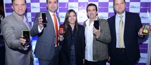 En la foto de izquierda a derecha: Manuel González Arce, Director de Comunicación de Nokia en Latinoamérica Norte; Jean Francois Heno, Gerente General Nokia Colombia; Silvia Cuello, Gerente de Mercadeo Nokia Colombia; Antonio Sanín, comediante y Daniel Verswyvel, Director de Consumo de Microsoft Colombia.