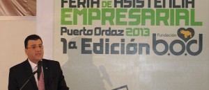 Andrés Pérez Capriles, Vicepresidente Ejecutivo de Negocios de B.O.D.-Corp Banca, durante la inauguración de la Feria de Asistencia Empresarial, en Puerto Ordaz.