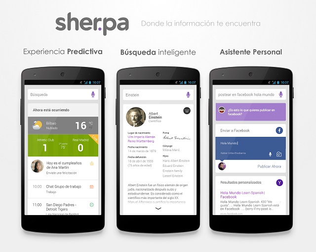 Sherpa Next disponible en Google Play