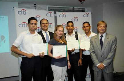 Ganadores de la competencia, Presidente de Citi, Presidente de Jovenes Emprendedores