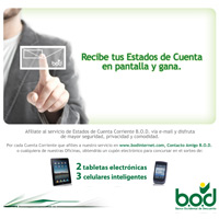 B.O.D. ofrece servicio gratuito de estados de cuenta por e-mail