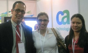 Marcelo Lópes, Solution Strategist CA Technologies; Daniela Costa, Vicepresidente de ARCserve, y Liz Marulanda, Inside Channel Account Manager CA Technologies.