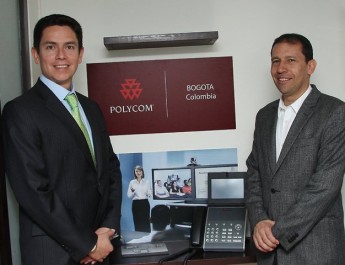 En la foto de izquierda a derecha. Juan Carlos Uribe, gerente de producto Polycom para Nexsys de Colombia y Darío Pava, country manager de Polycom. 
