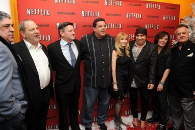 Vincent Pastore,  Harvey Weinstein,  Ted Sarandos, Steve Schirripa,  Maureen Van Zandt, Steven Van Zandt,  Sharon Angela and Tony Sirico