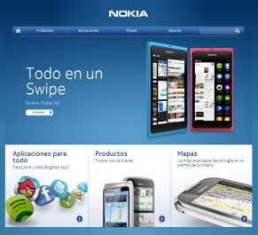 Rediseño página web Nokia Venezuela