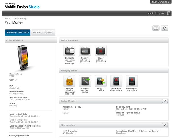 BlackBerry Mobile Fusion Studio