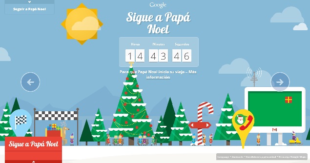 Sigue a Papa Noel con Google