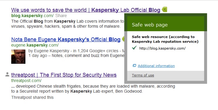 URL Advisor de Kaspersky Lab