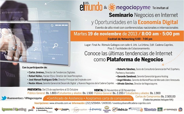 Seminario Negocios en Internet y Oportunidades