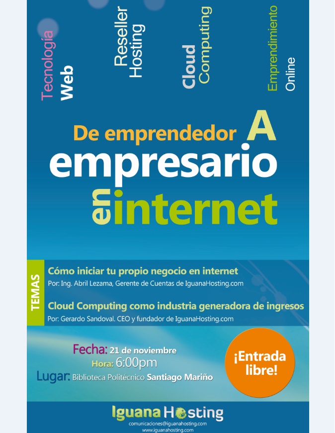 Afiche-Charlas-IguanaHosting