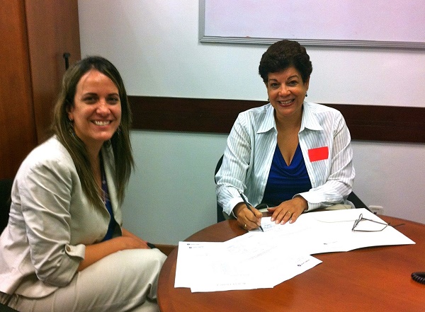 Elizabeth Bravo, Gerente General de Alcatel-Lucent de Venezuela y Marilyn De Silva, Gerente General de Superatec