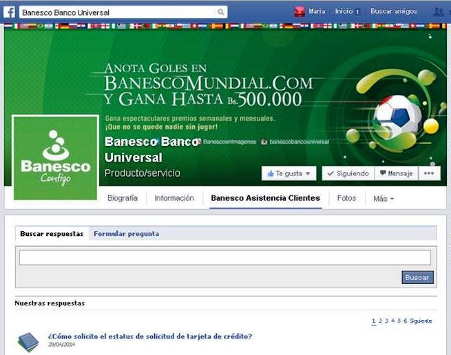 banesco consultas facebook