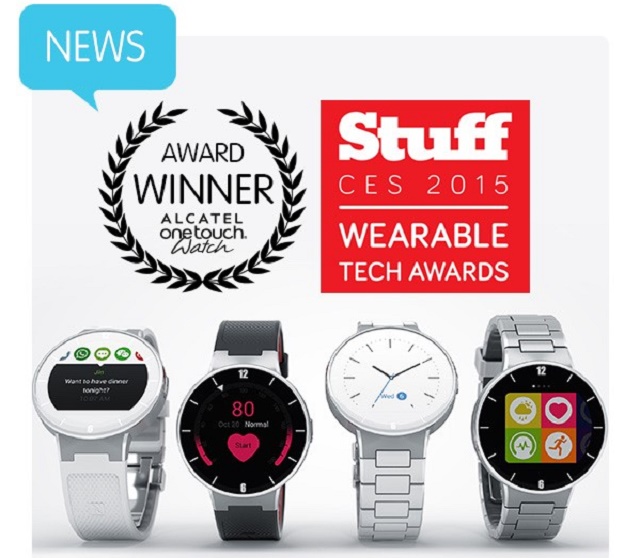 ALCATEL ONETOUCH WATCH obtiene el reconocimiento Stuff Wearable Tech Award en el CES2015 Estamos en Linea Venezuela Noticias de Tecnologia e Innovacion