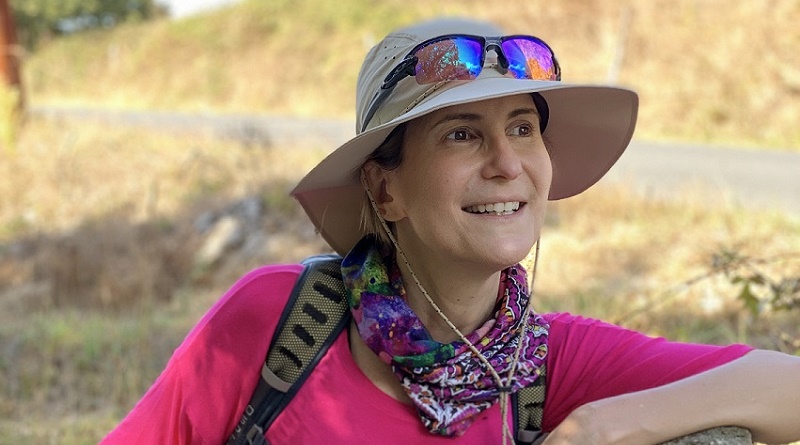 Anna Vaccarella en el Camino de Santiago