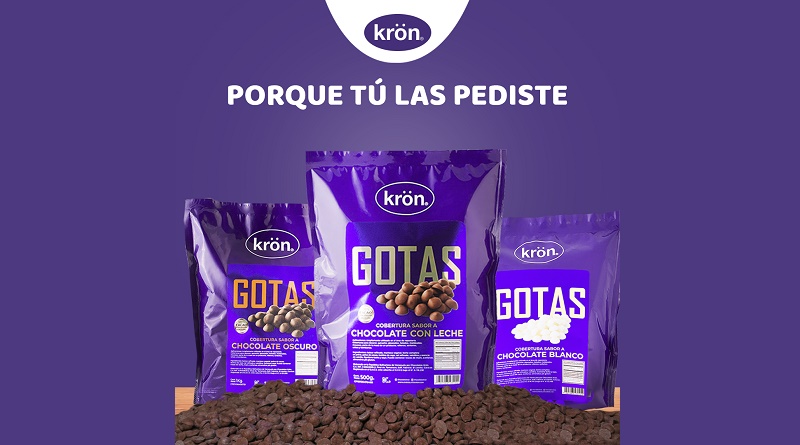 Gotas de Cobertura de Chocolate con Leche Kron